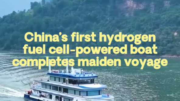 China's first hydrogen fuel cell-powered boat completes maiden voyage