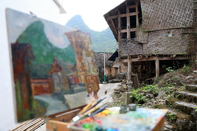 内蒙古画家道·苏依拉图的油画-a